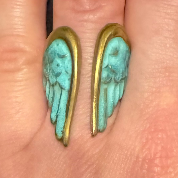 Turquoise angel wings ring - Picture 2 of 4